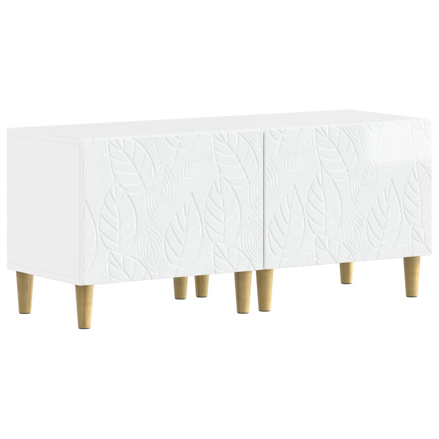 vidaXL 5 Piece LED TV Cabinet High Gloss White Engineered Wood