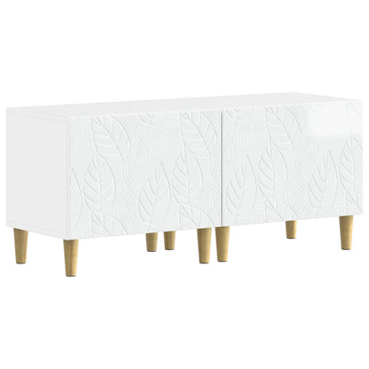 vidaXL 5 Piece LED TV Cabinet High Gloss White Engineered Wood