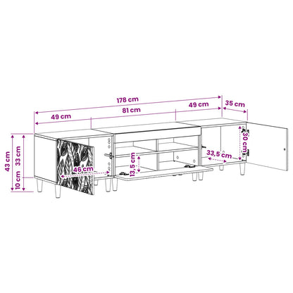 vidaXL 5 Piece LED TV Cabinet High Gloss White Engineered Wood