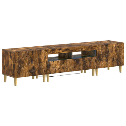 vidaXL 5 Piece LED TV Cabinet Smoked Oak Engineered Wood