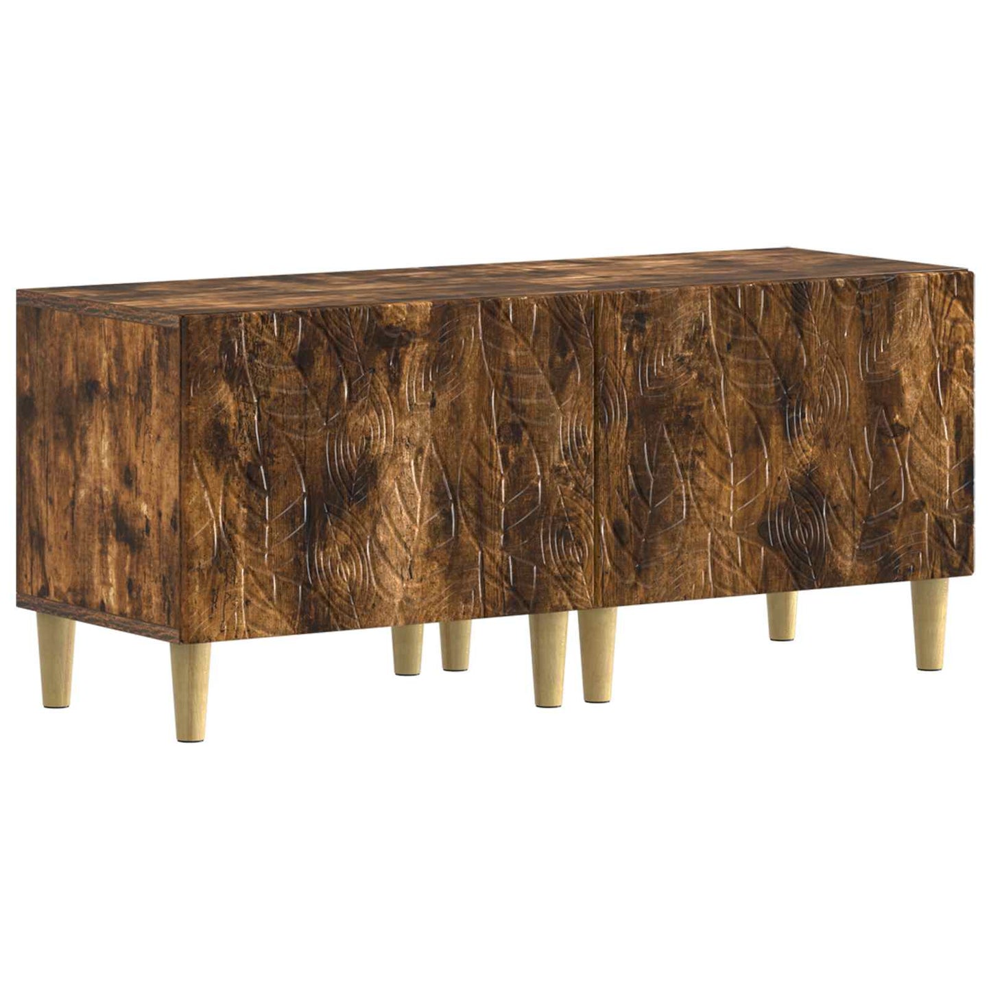vidaXL 5 Piece LED TV Cabinet Smoked Oak Engineered Wood