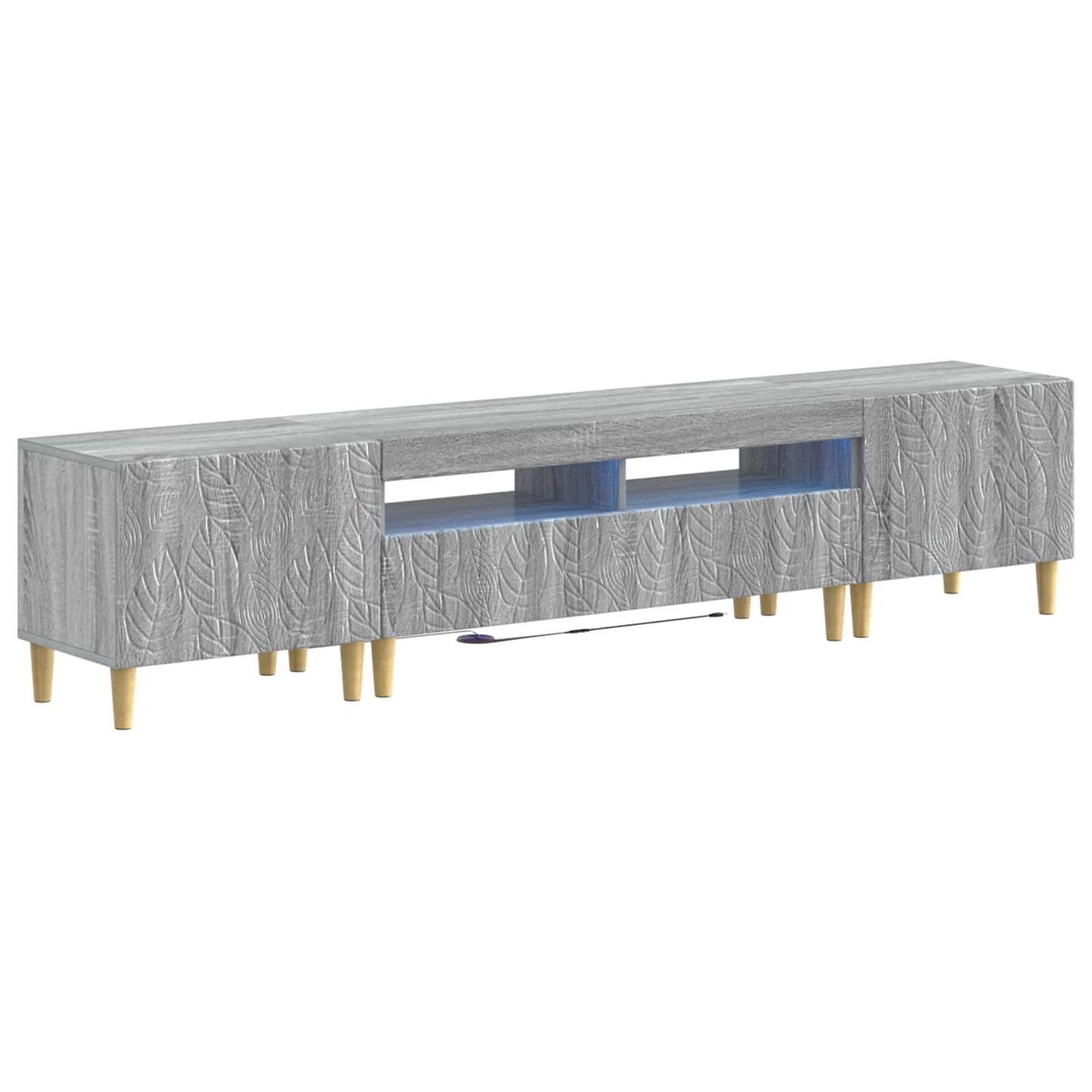 vidaXL 5 Piece LED TV Cabinet Grey Sonoma Engineered Wood