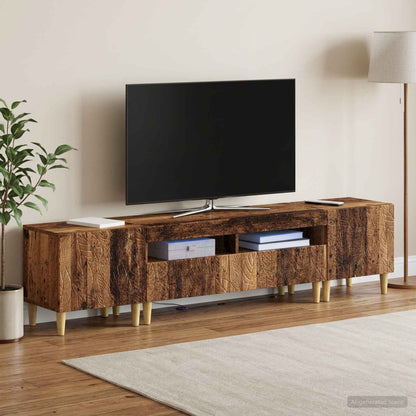 vidaXL 3 Piece LED TV Cabinet DELFT Old Wood Engineered Wood