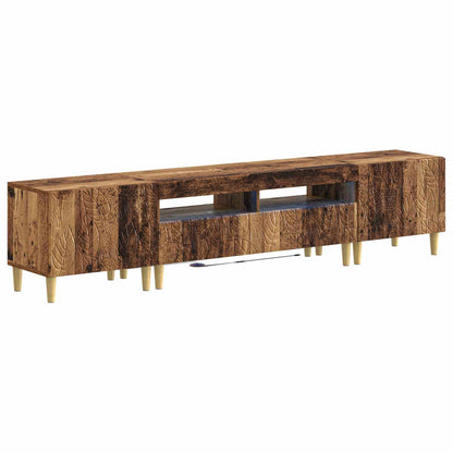 vidaXL 5 Piece LED TV Cabinet Old Wood Engineered Wood
