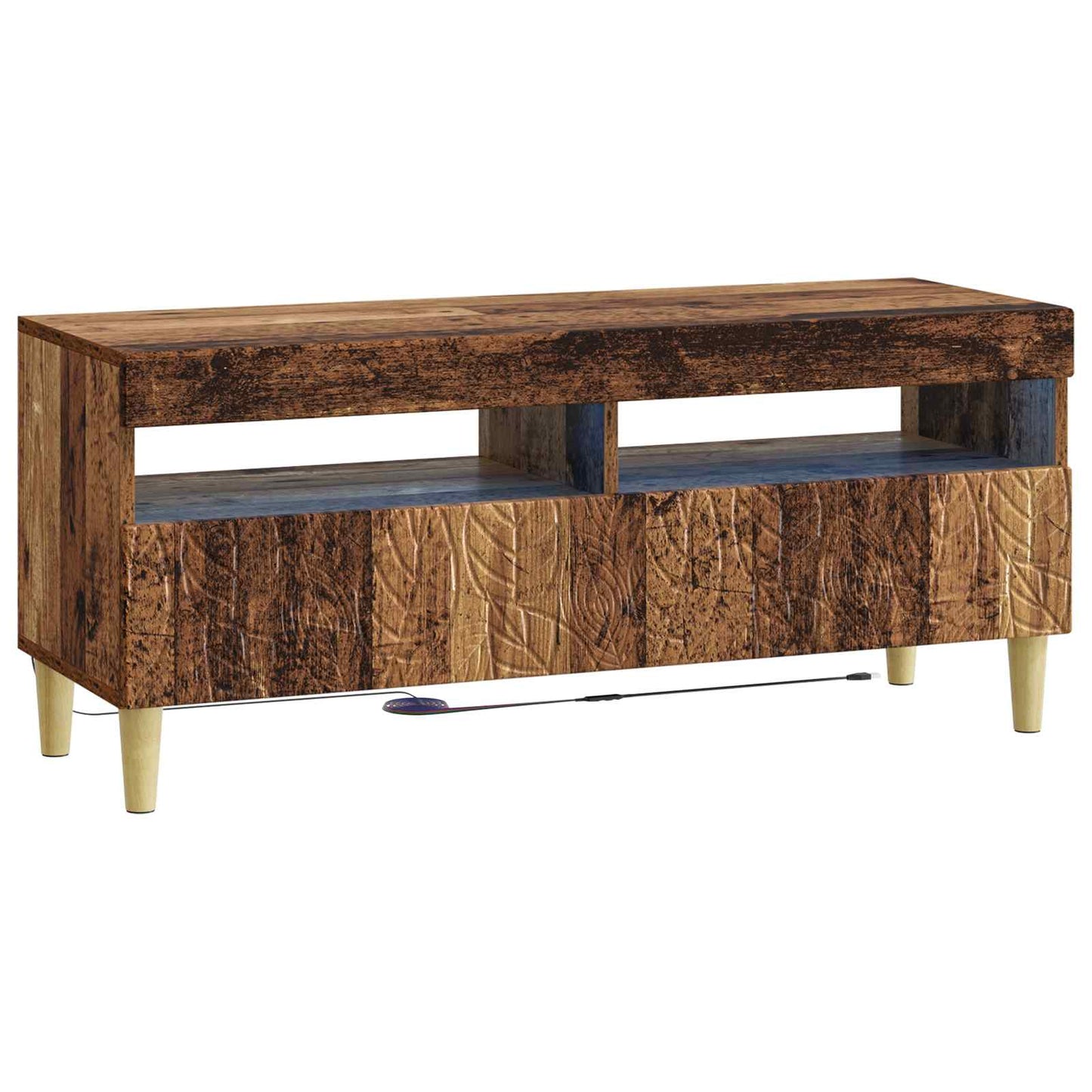 vidaXL 5 Piece LED TV Cabinet Old Wood Engineered Wood