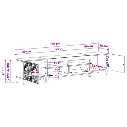vidaXL 5 Piece LED TV Cabinet Old Wood Engineered Wood