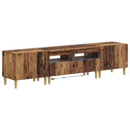 vidaXL 5 Piece LED TV Cabinet Old Wood Engineered Wood