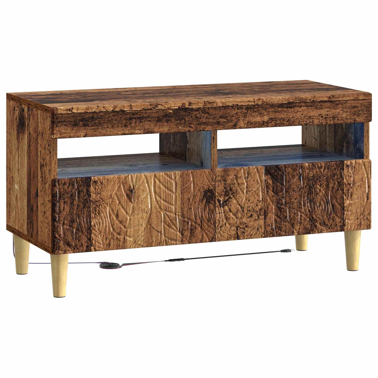 vidaXL 5 Piece LED TV Cabinet Old Wood Engineered Wood