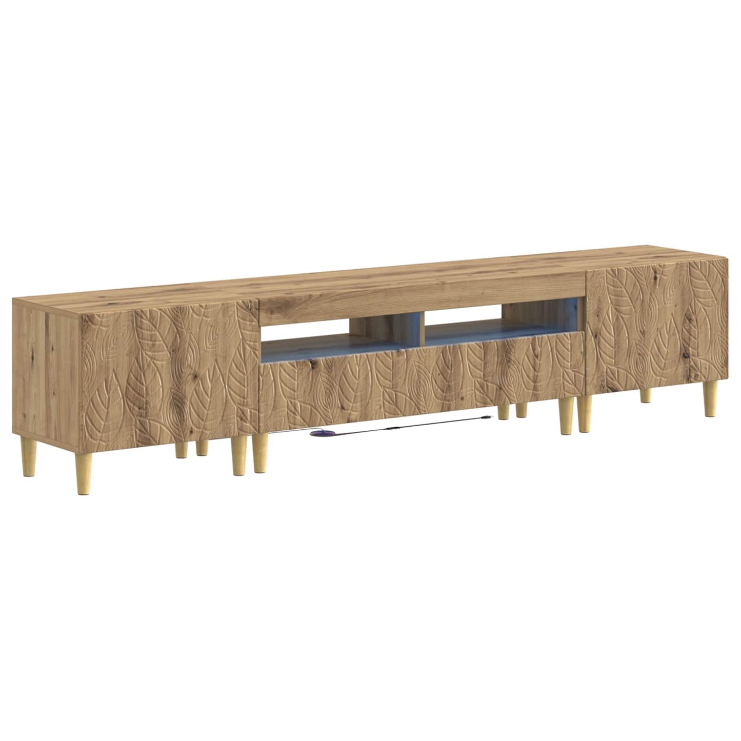 vidaXL 5 Piece LED TV Cabinet Artisan Oak Engineered Wood