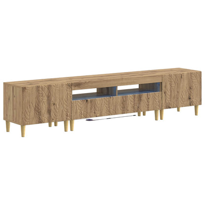 vidaXL 5 Piece LED TV Cabinet Artisan Oak Engineered Wood