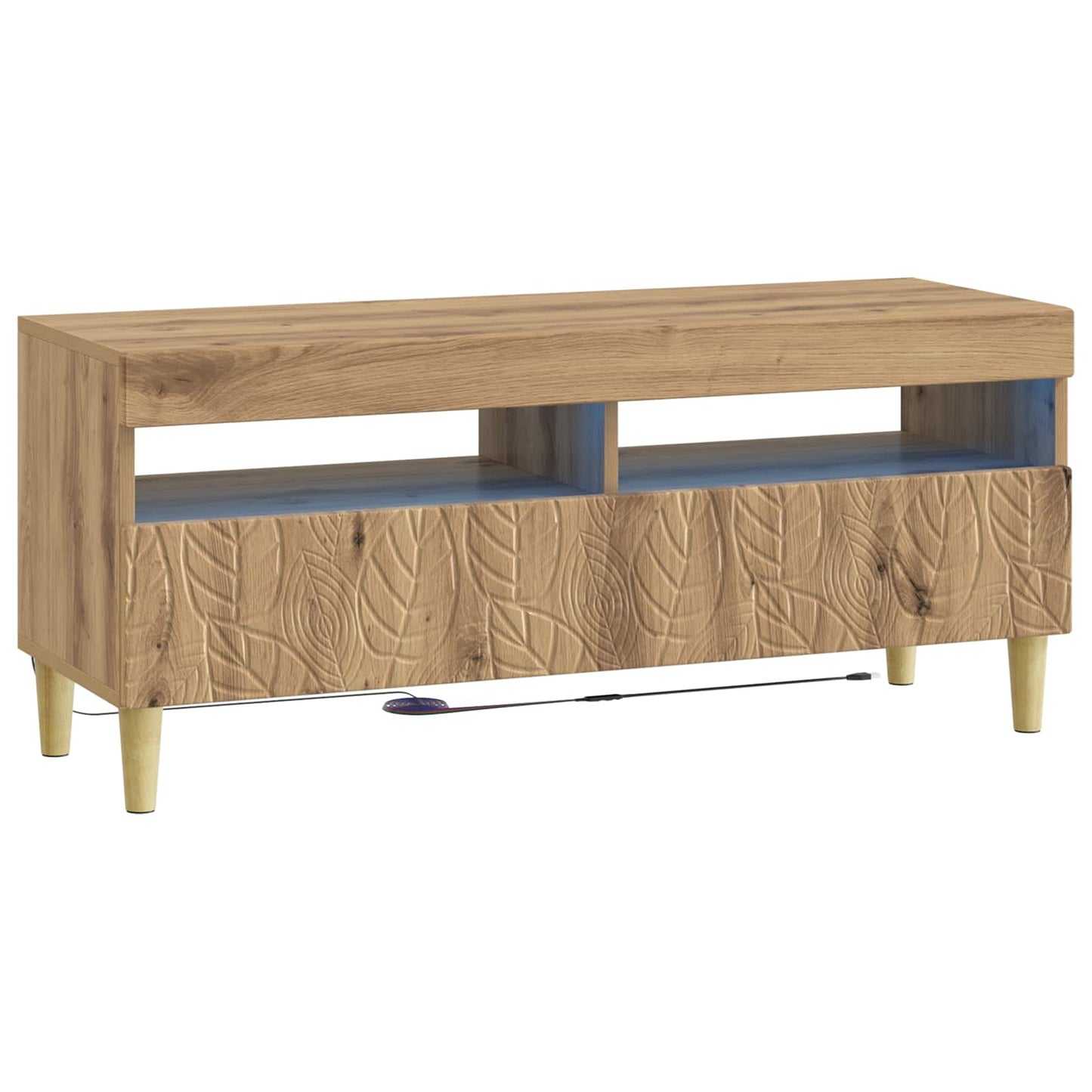 vidaXL 5 Piece LED TV Cabinet Artisan Oak Engineered Wood