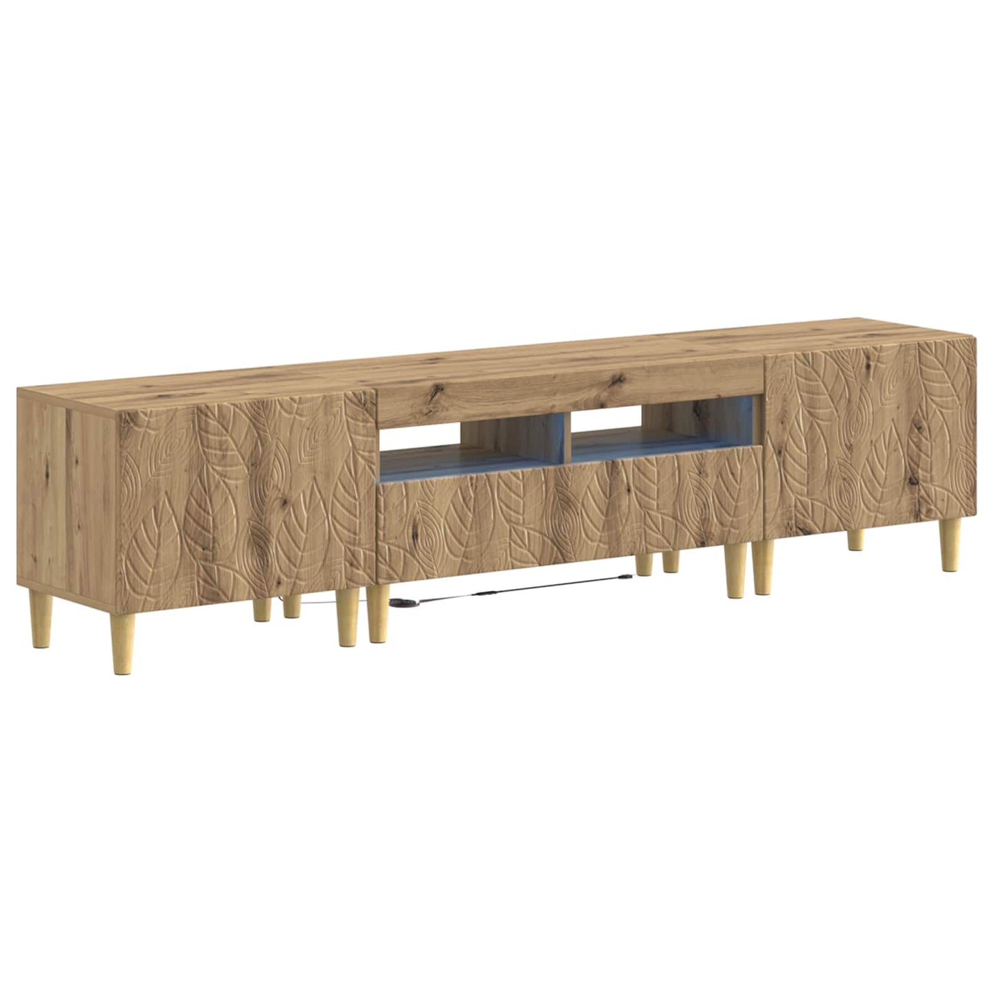 vidaXL 5 Piece LED TV Cabinet Artisan Oak Engineered Wood