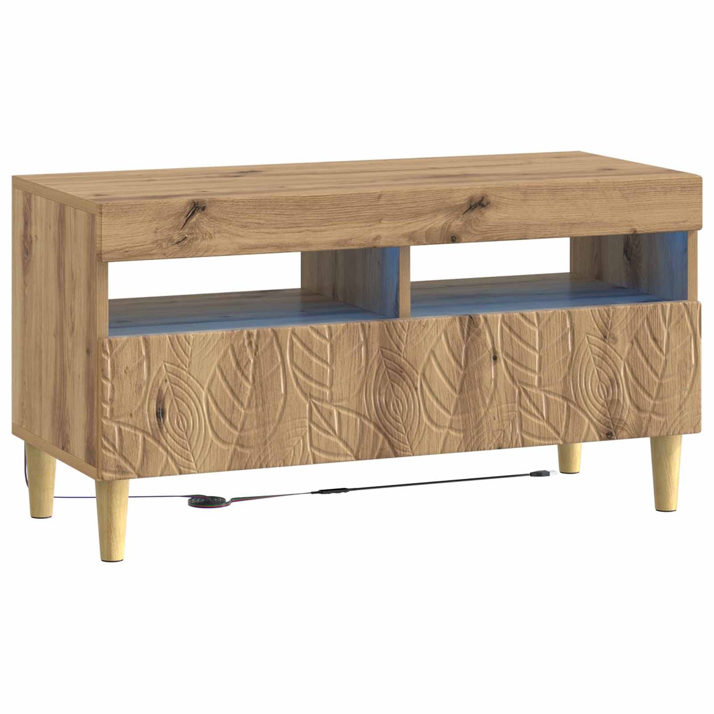vidaXL 5 Piece LED TV Cabinet Artisan Oak Engineered Wood