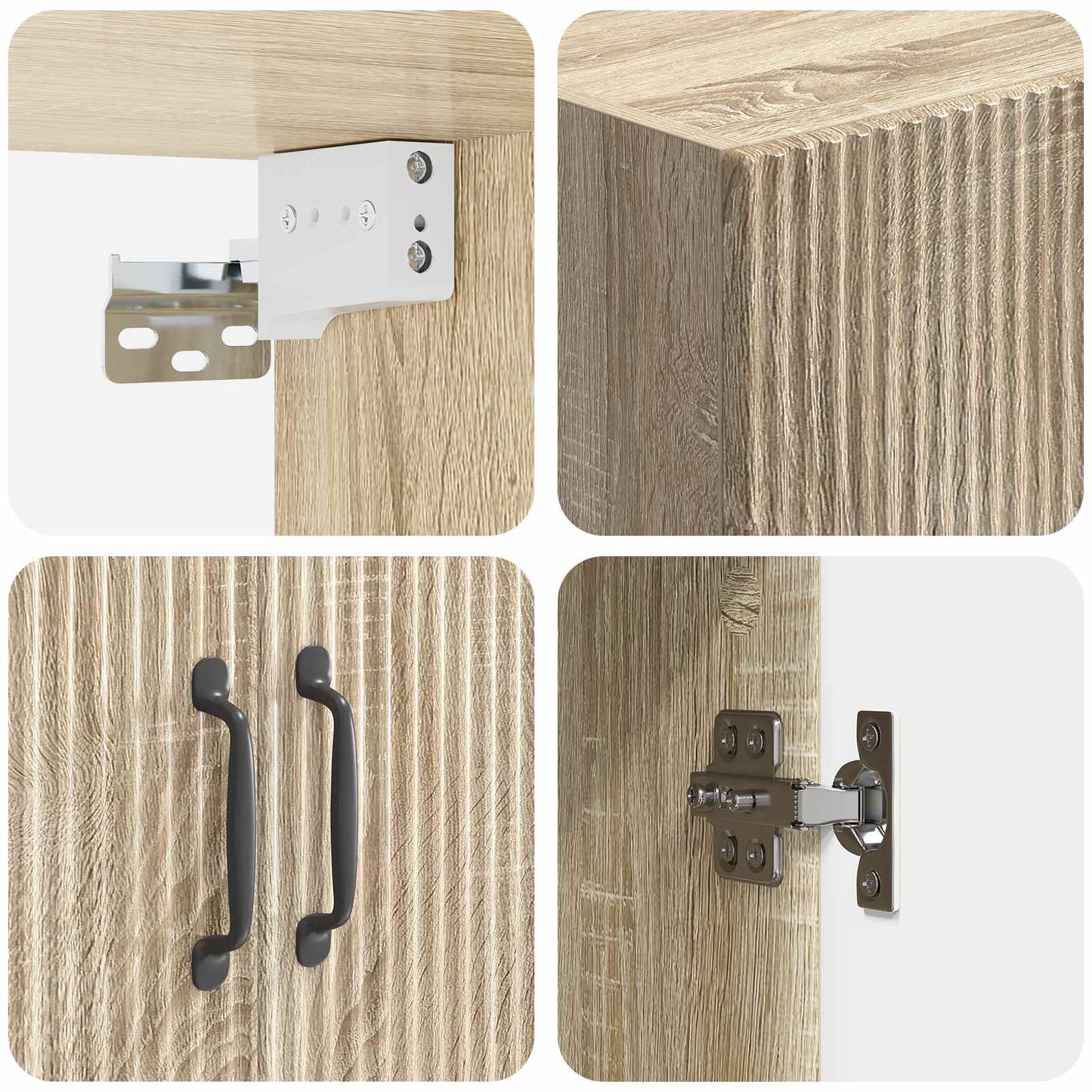 vidaXL Cabinet Set 2 pcs Sonoma Oak Engineered Wood