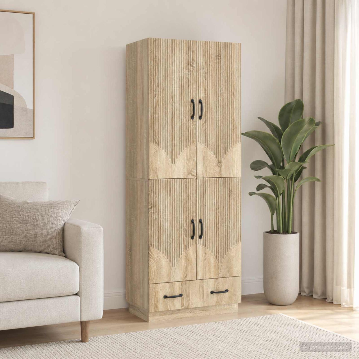 vidaXL Cabinet Set 2 pcs Sonoma Oak Engineered Wood
