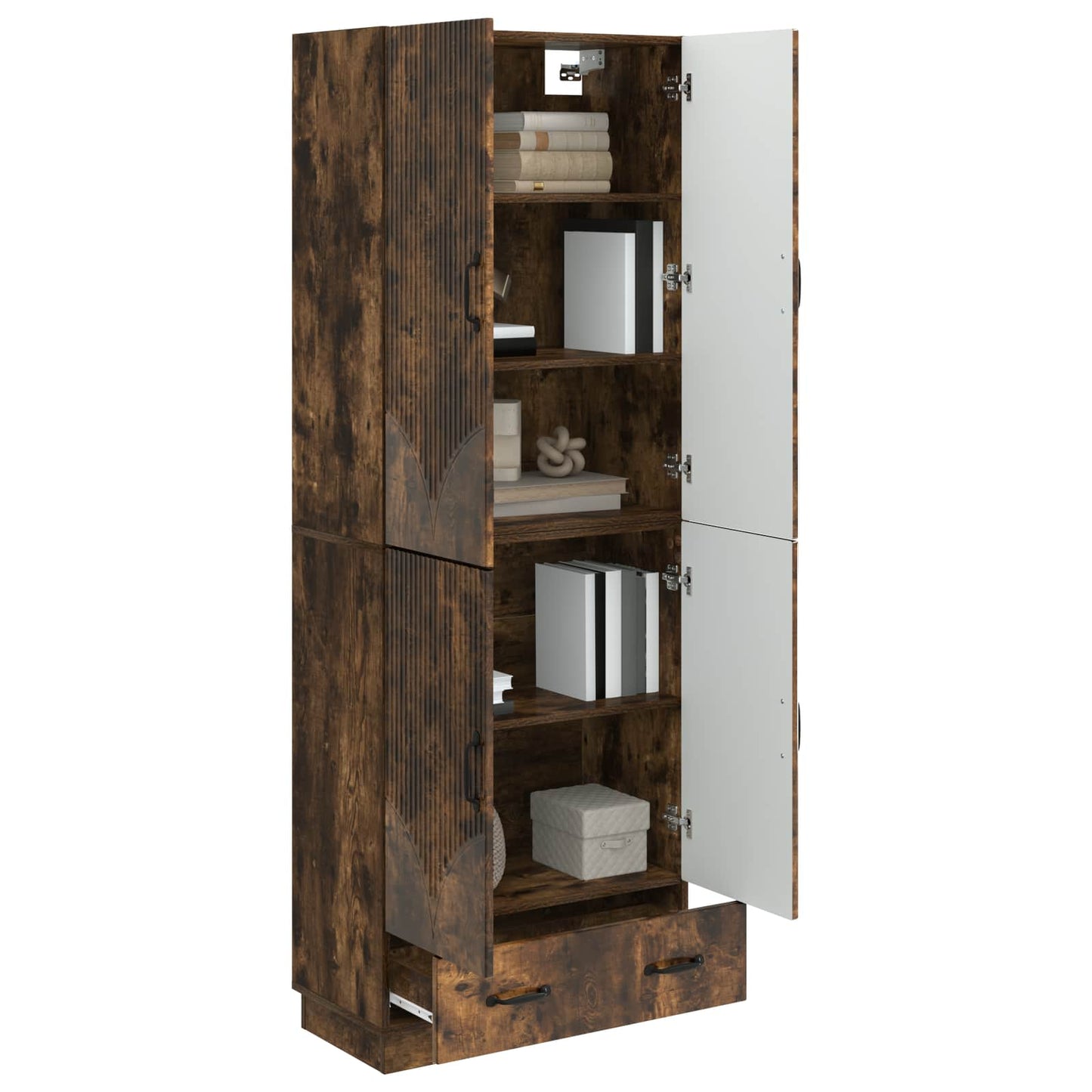 vidaXL Cabinet Set 2 pcs Smoked Oak Engineered Wood