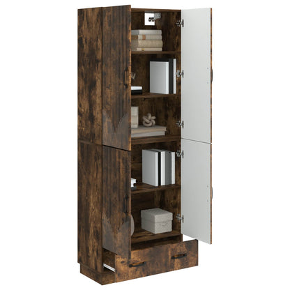 vidaXL Cabinet Set 2 pcs Smoked Oak Engineered Wood