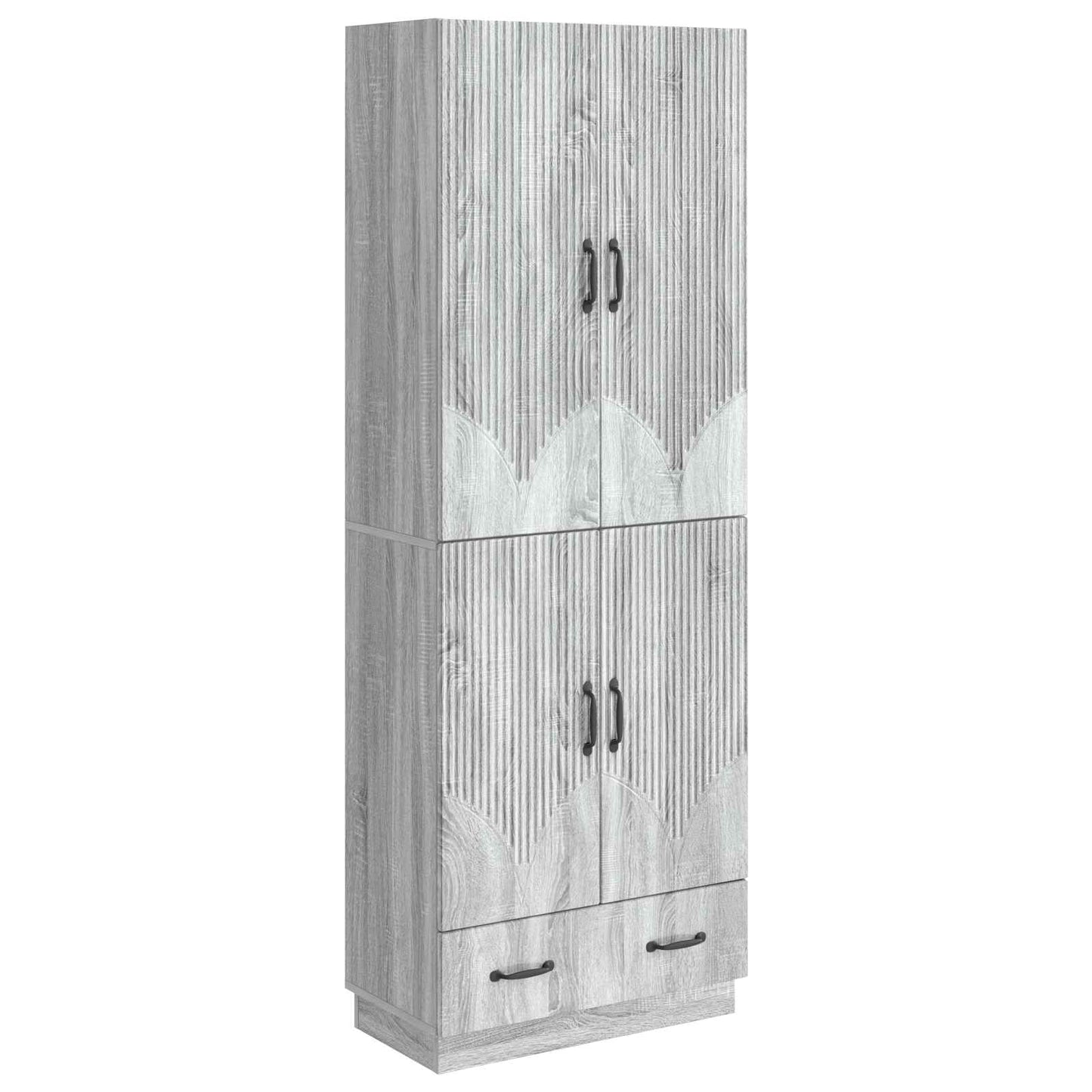 vidaXL Cabinet Set 2 pcs Grey Sonoma Engineered Wood