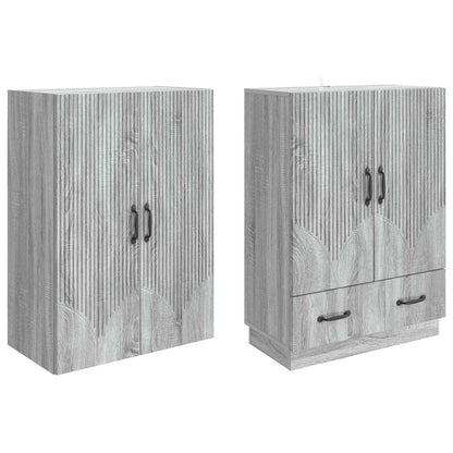 vidaXL Cabinet Set 2 pcs Grey Sonoma Engineered Wood