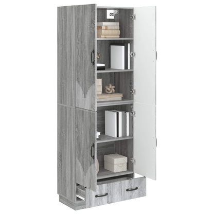 vidaXL Cabinet Set 2 pcs Grey Sonoma Engineered Wood