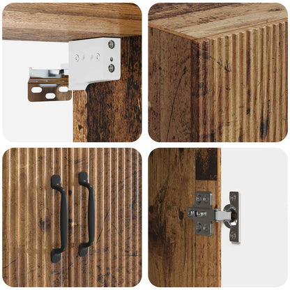 vidaXL Cabinet Set 2 pcs Old Wood Engineered Wood