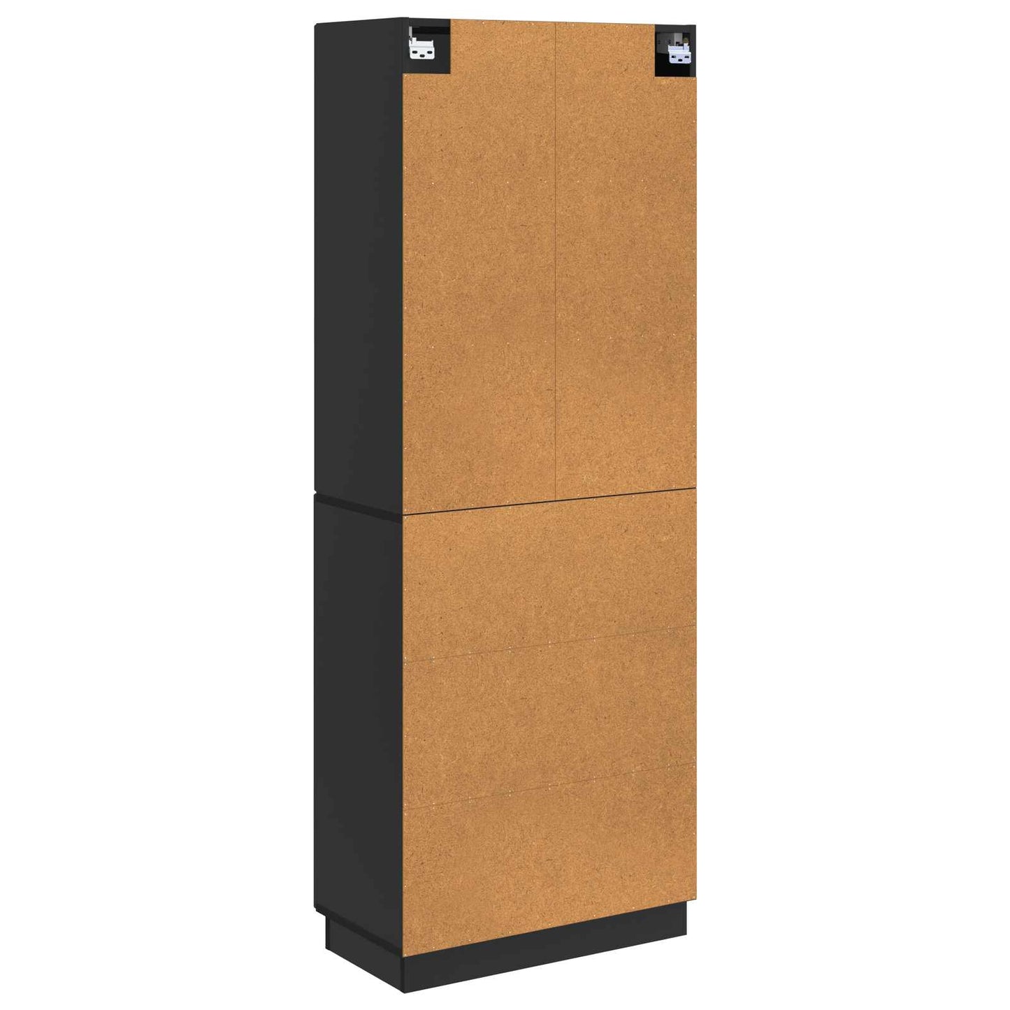 vidaXL Cabinet Set 2 pcs Black Engineered Wood