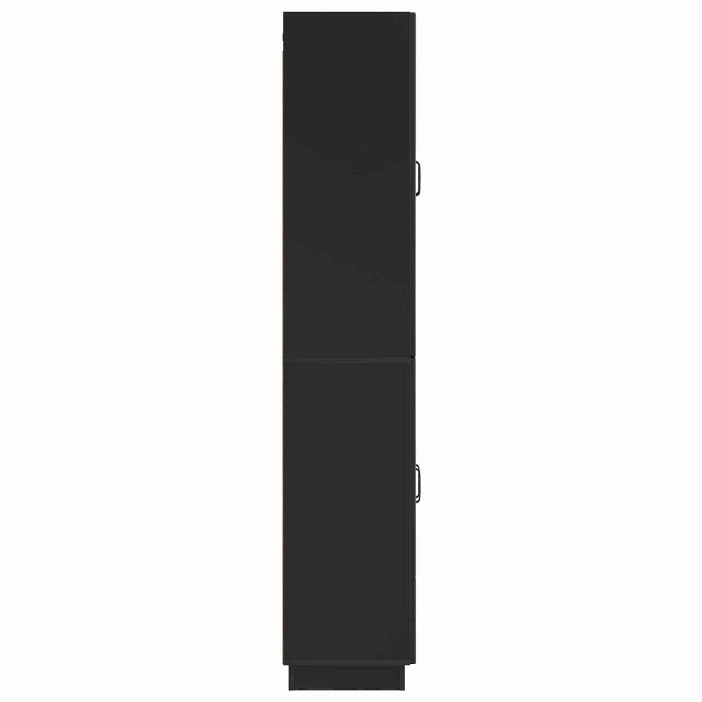 vidaXL Cabinet Set 2 pcs Black Engineered Wood
