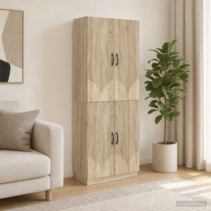 vidaXL Cabinet Set 2 pcs Sonoma Oak Engineered Wood