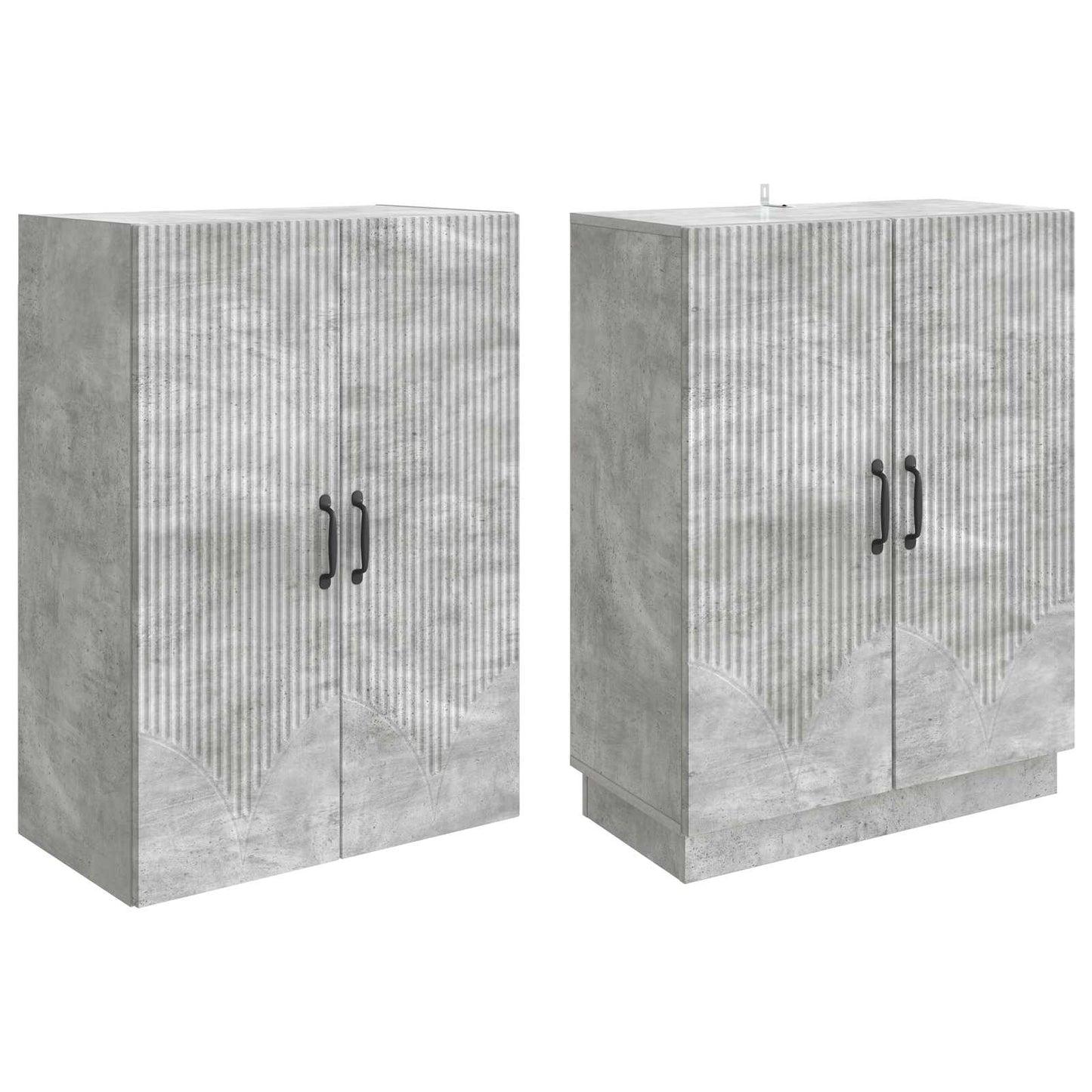 vidaXL Cabinet Set 2 pcs Concrete Grey Engineered Wood