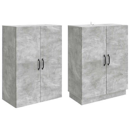 vidaXL Cabinet Set 2 pcs Concrete Grey Engineered Wood