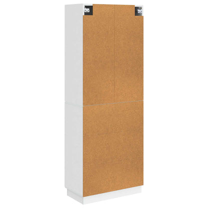 vidaXL Cabinet Set 2 pcs High Gloss White Engineered Wood