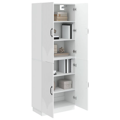 vidaXL Cabinet Set 2 pcs High Gloss White Engineered Wood