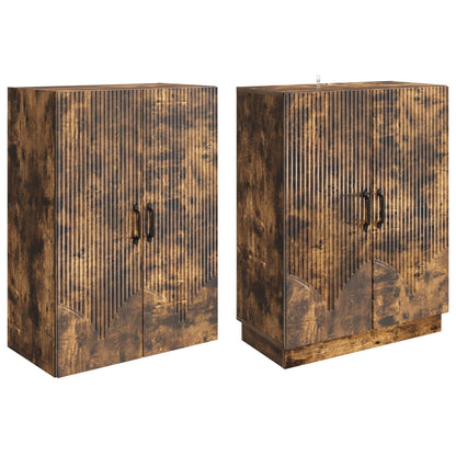 vidaXL Cabinet Set 2 pcs Smoked Oak Engineered Wood
