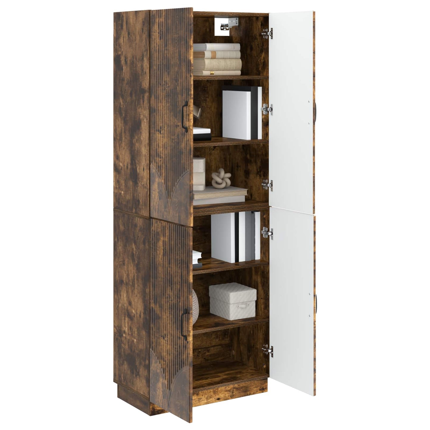 vidaXL Cabinet Set 2 pcs Smoked Oak Engineered Wood