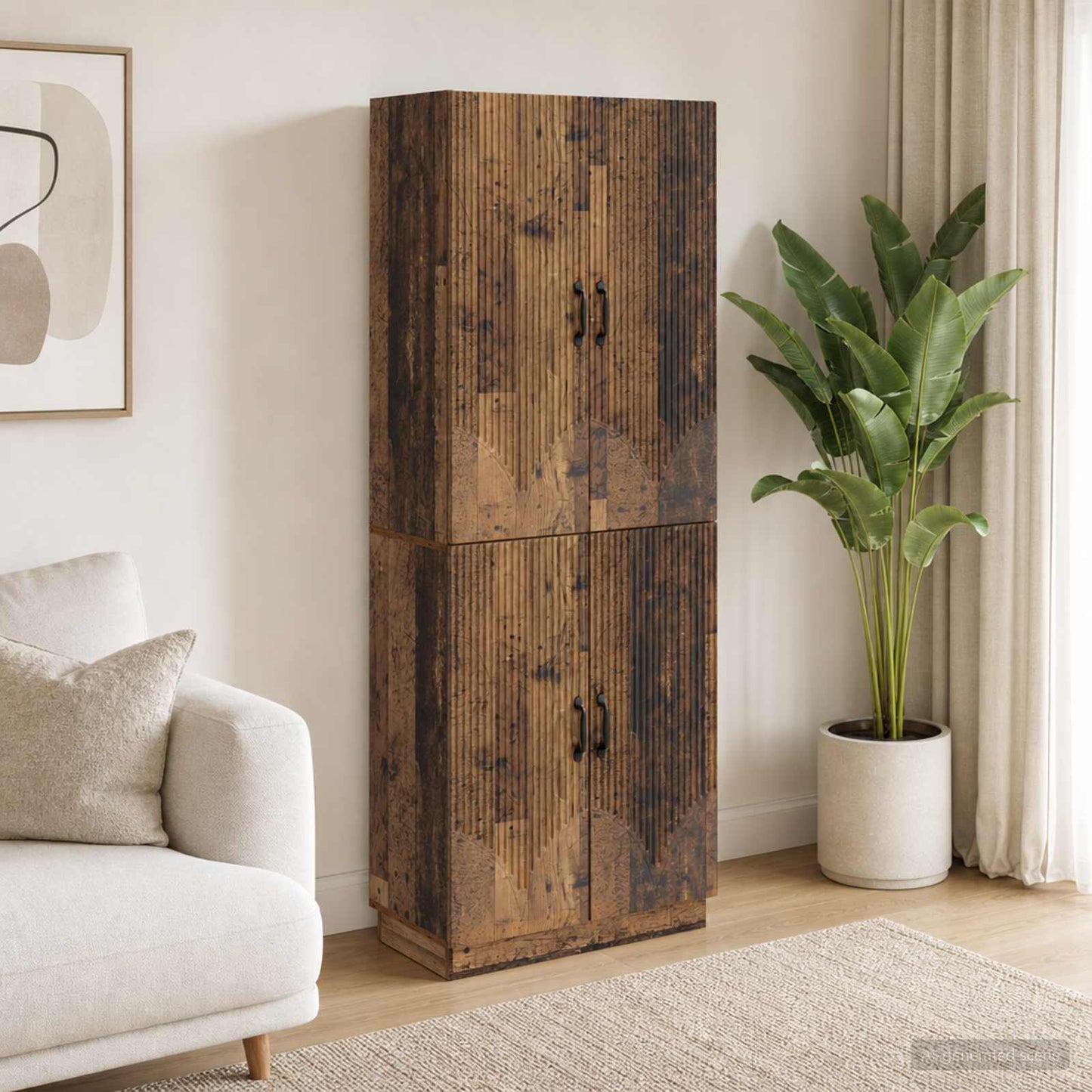 vidaXL Cabinet Set 2 pcs Old Wood Engineered Wood