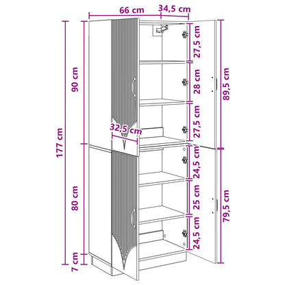 vidaXL Cabinet Set 2 pcs Artisan Oak Engineered Wood