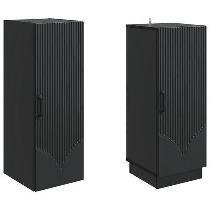 vidaXL Cabinet Set 2 pcs Black Engineered Wood