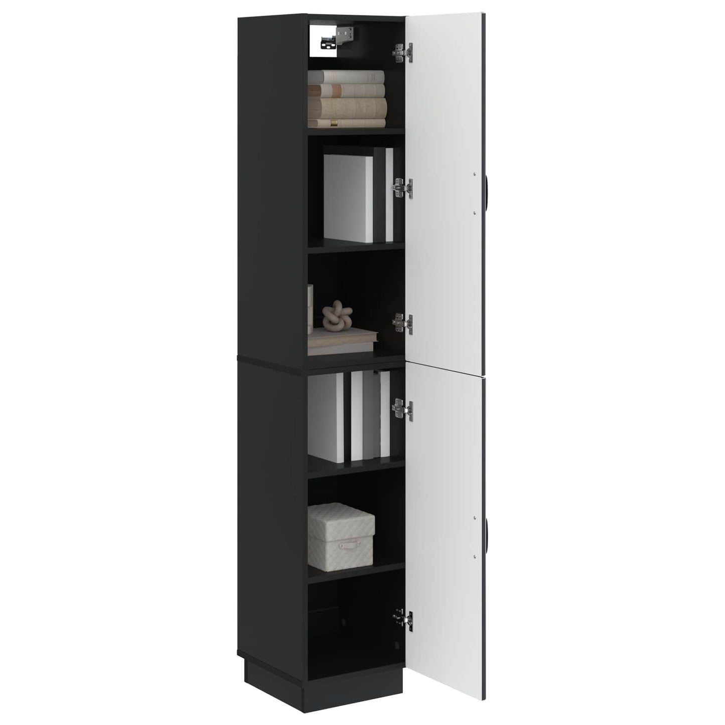vidaXL Cabinet Set 2 pcs Black Engineered Wood