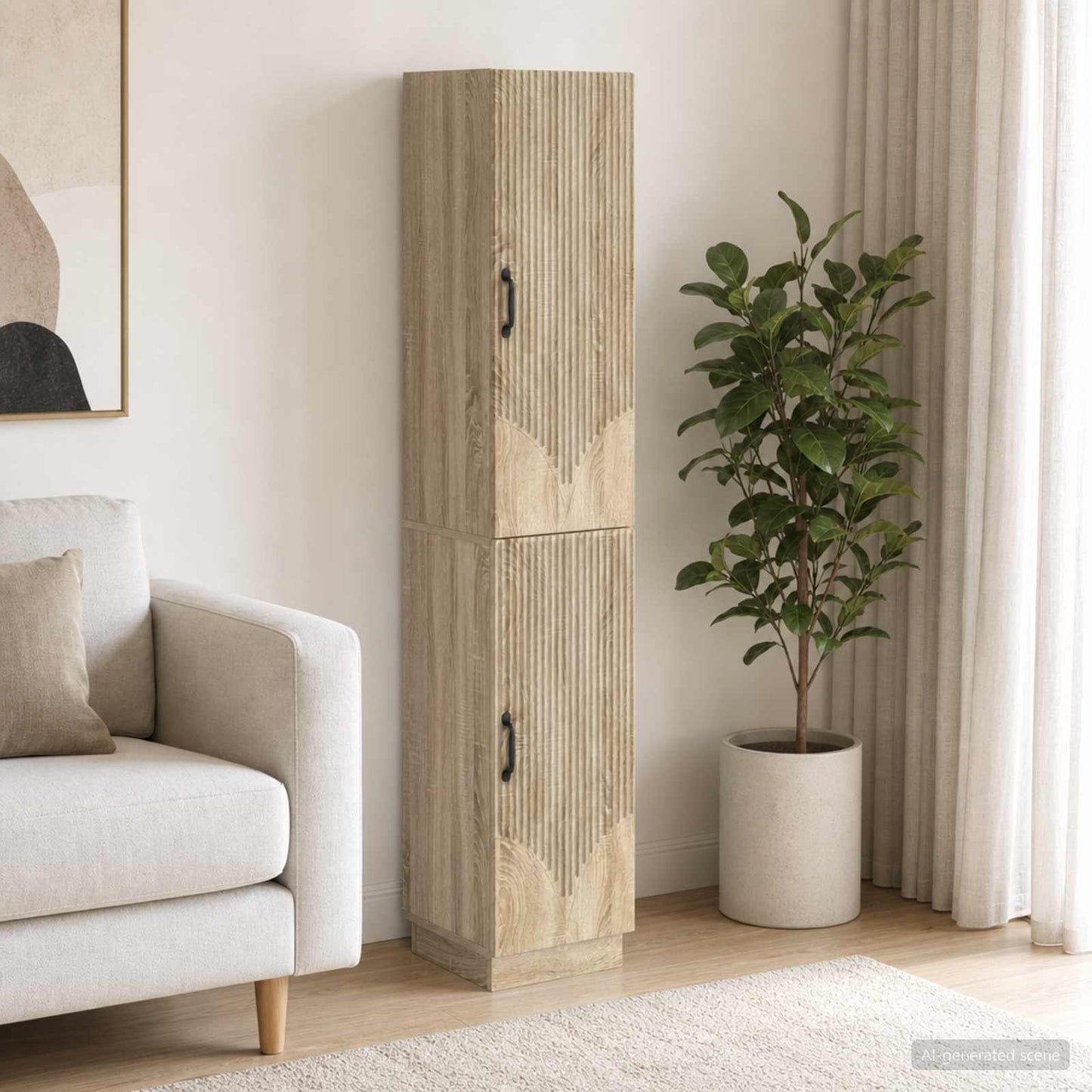 vidaXL Cabinet Set 2 pcs Sonoma Oak Engineered Wood