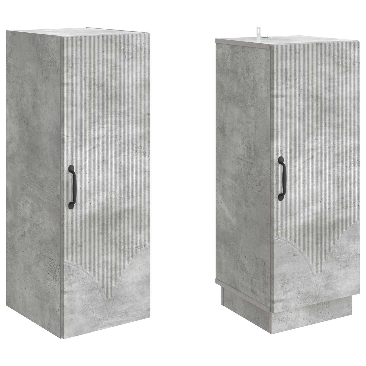 vidaXL Cabinet Set 2 pcs Concrete Grey Engineered Wood