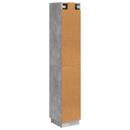 vidaXL Cabinet Set 2 pcs Concrete Grey Engineered Wood