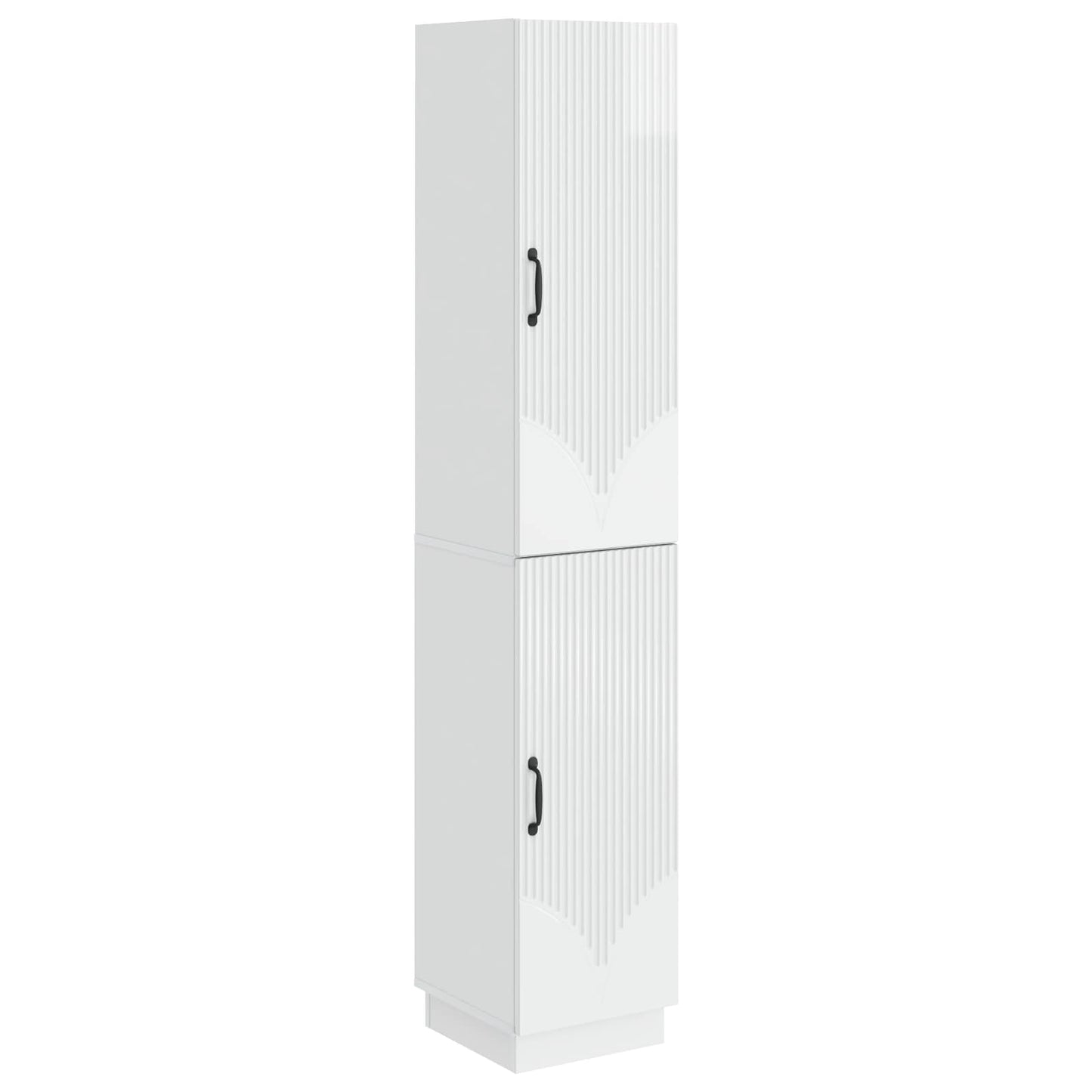 vidaXL Cabinet Set 2 pcs High Gloss White Engineered Wood