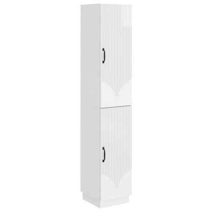 vidaXL Cabinet Set 2 pcs High Gloss White Engineered Wood
