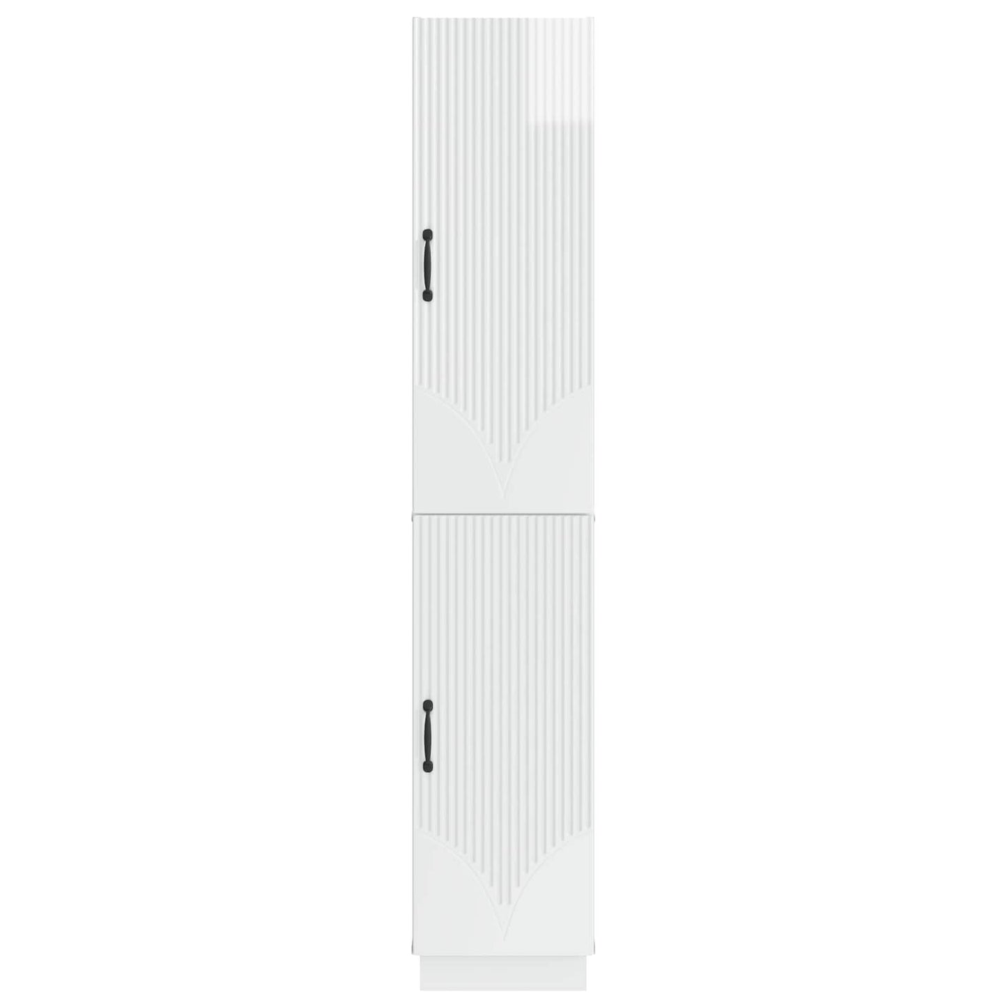 vidaXL Cabinet Set 2 pcs High Gloss White Engineered Wood