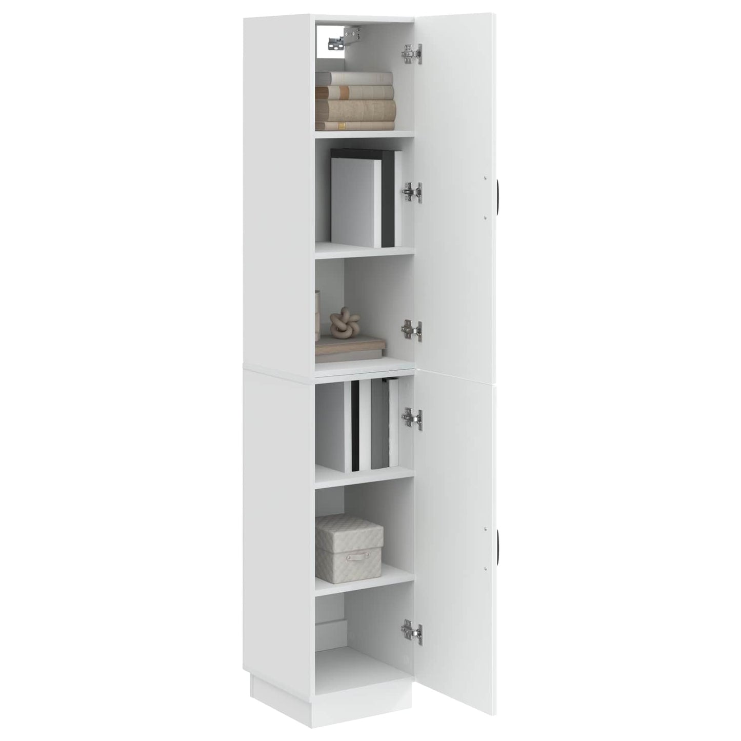 vidaXL Cabinet Set 2 pcs High Gloss White Engineered Wood