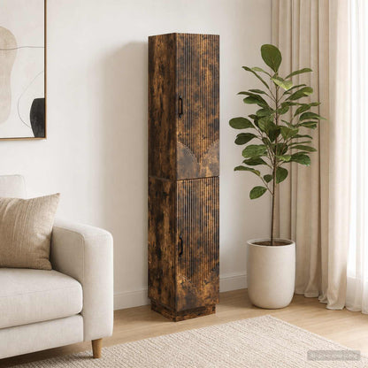 vidaXL Cabinet Set 2 pcs Smoked Oak Engineered Wood