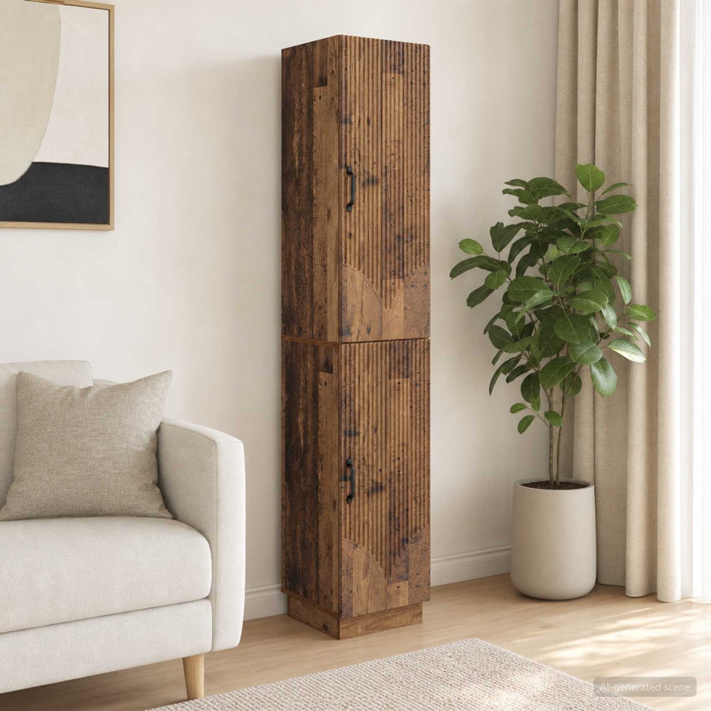 vidaXL Cabinet Set 2 pcs Old Wood Engineered Wood