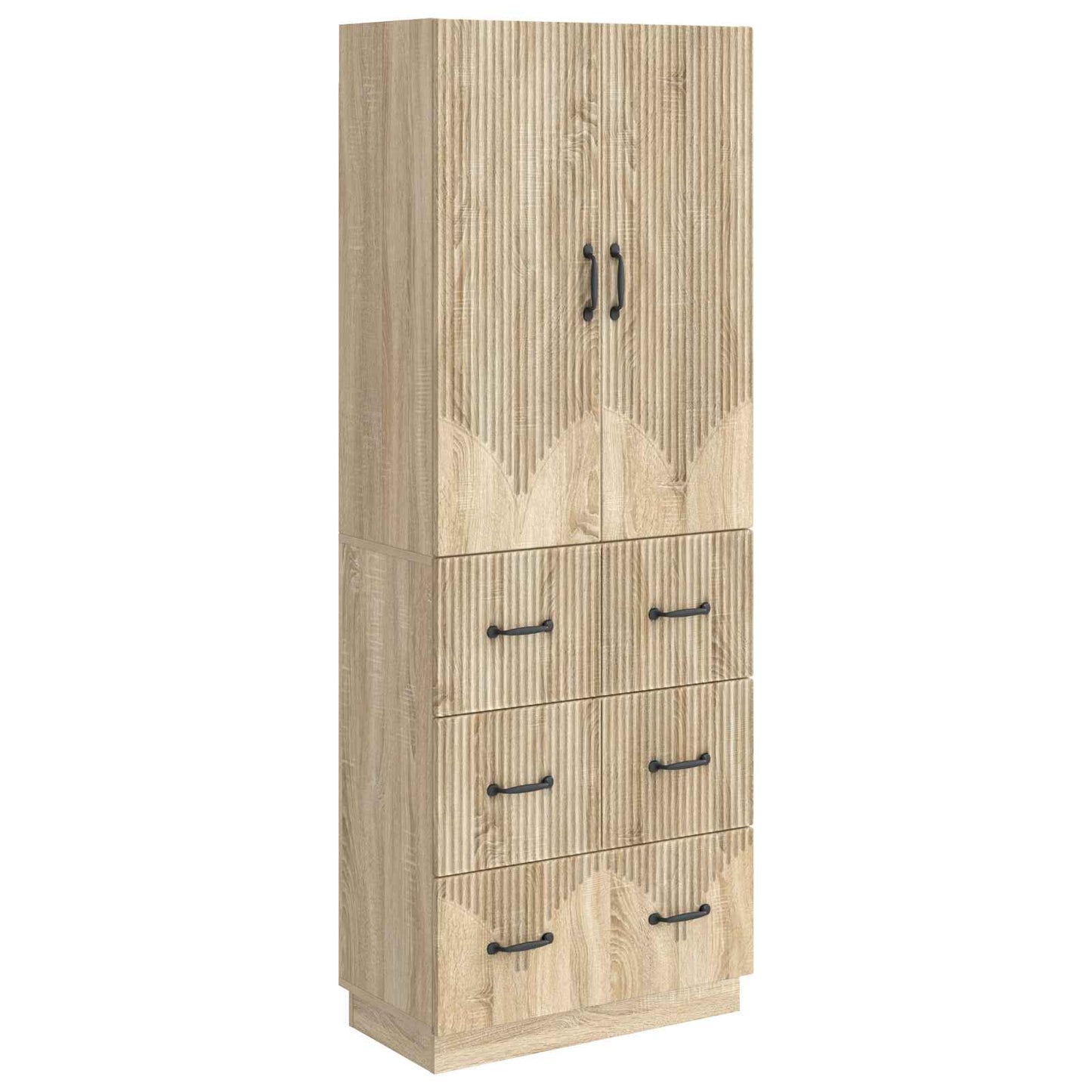 vidaXL Cabinet Set 2 pcs 66 x 34.5 x 87 cm Engineered Wood Sonoma Oak