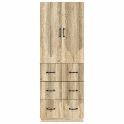 vidaXL Cabinet Set 2 pcs 66 x 34.5 x 87 cm Engineered Wood Sonoma Oak