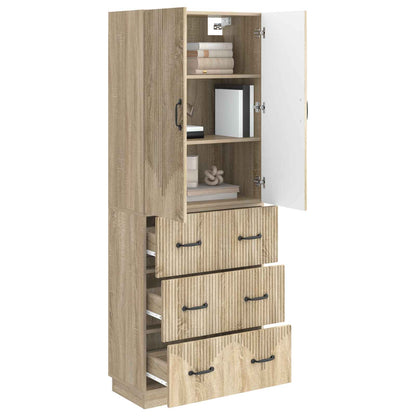 vidaXL Cabinet Set 2 pcs 66 x 34.5 x 87 cm Engineered Wood Sonoma Oak